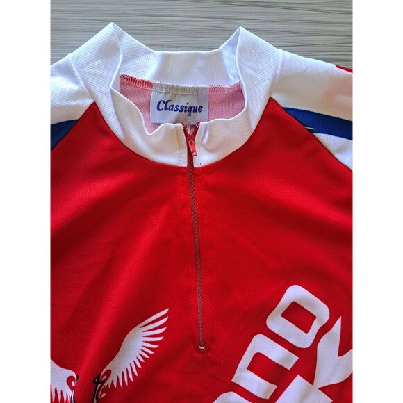 Shimano Look Classique Long-Sleeve Cycling Jersey XXL Red/White/Blue Men's - Picture 5 of 7